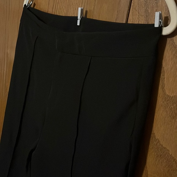 2 Saints black clasp closure pleated wide leg dress pants size extra large - Picture 3 of 8